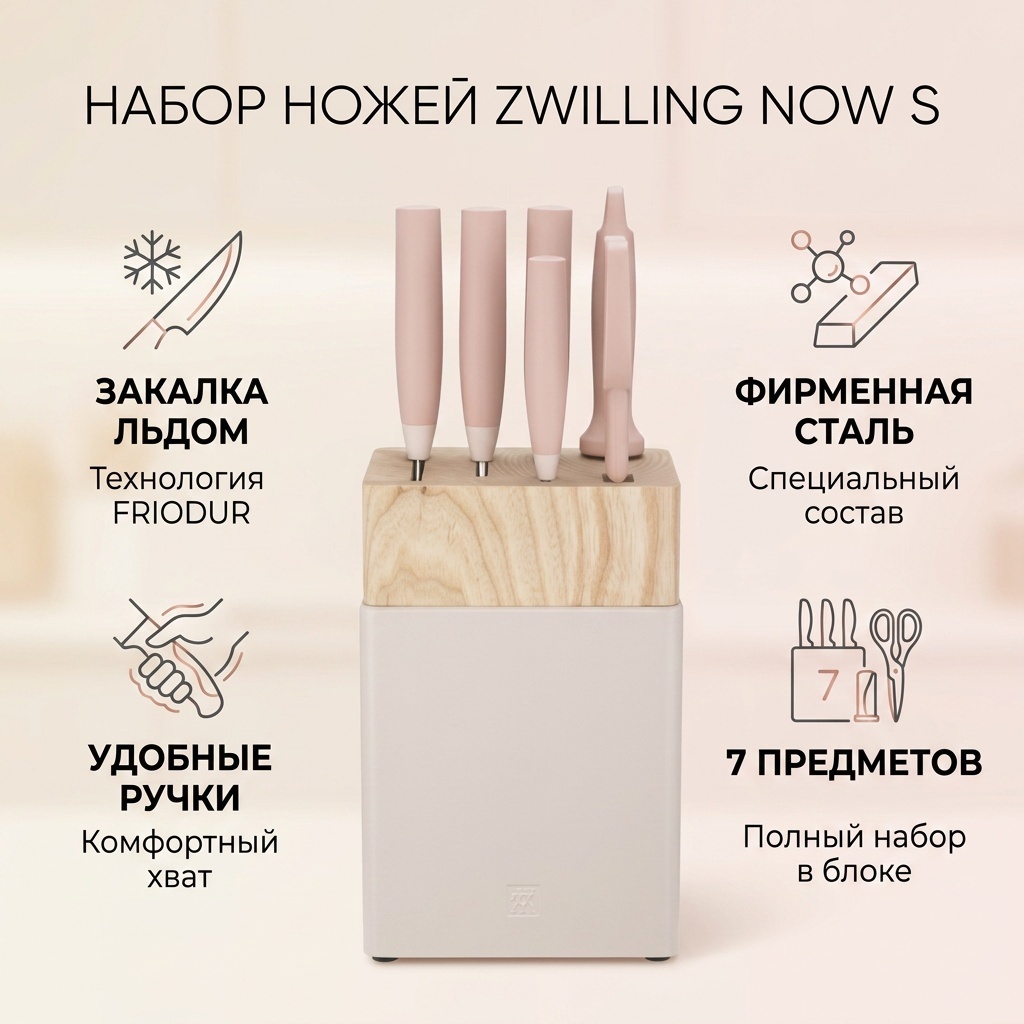 Набор ножей ZWILLING Zwilling Now S, лезвие: нержавеющая сталь 6 шт