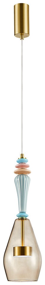Светильник потолочный Arte Lamp LED 8 Вт коричневый, латунь
