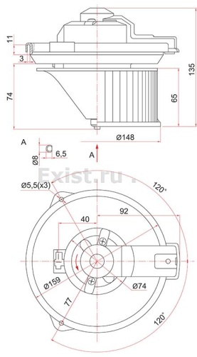 Вентилятор печки GJ22-61-B10