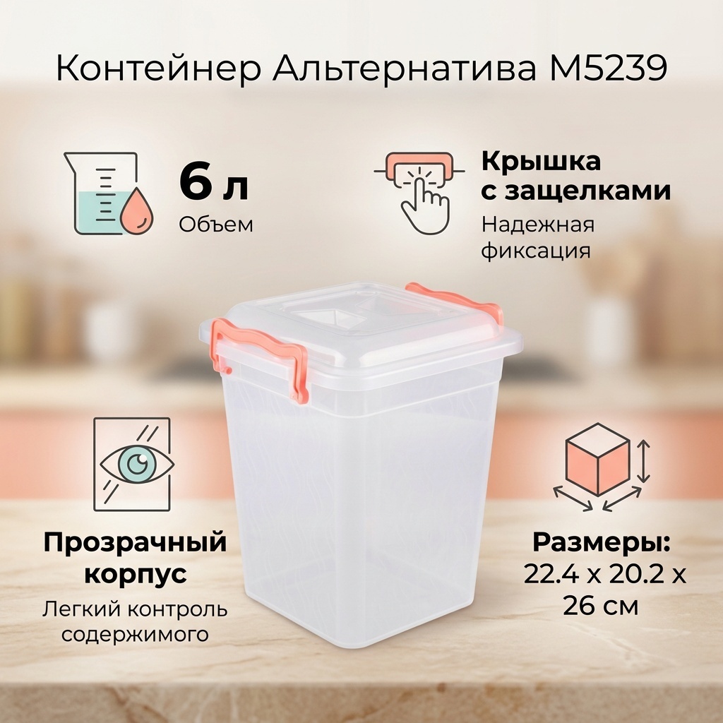 Альтернатива контейнер М5239 1 шт, пластик