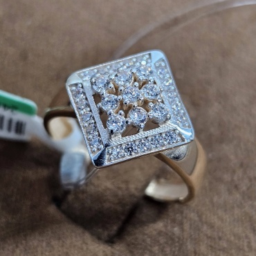 Gaukhar Jewelry GJ1366-R размер 17.5 вес 2.33 г золото, фианит