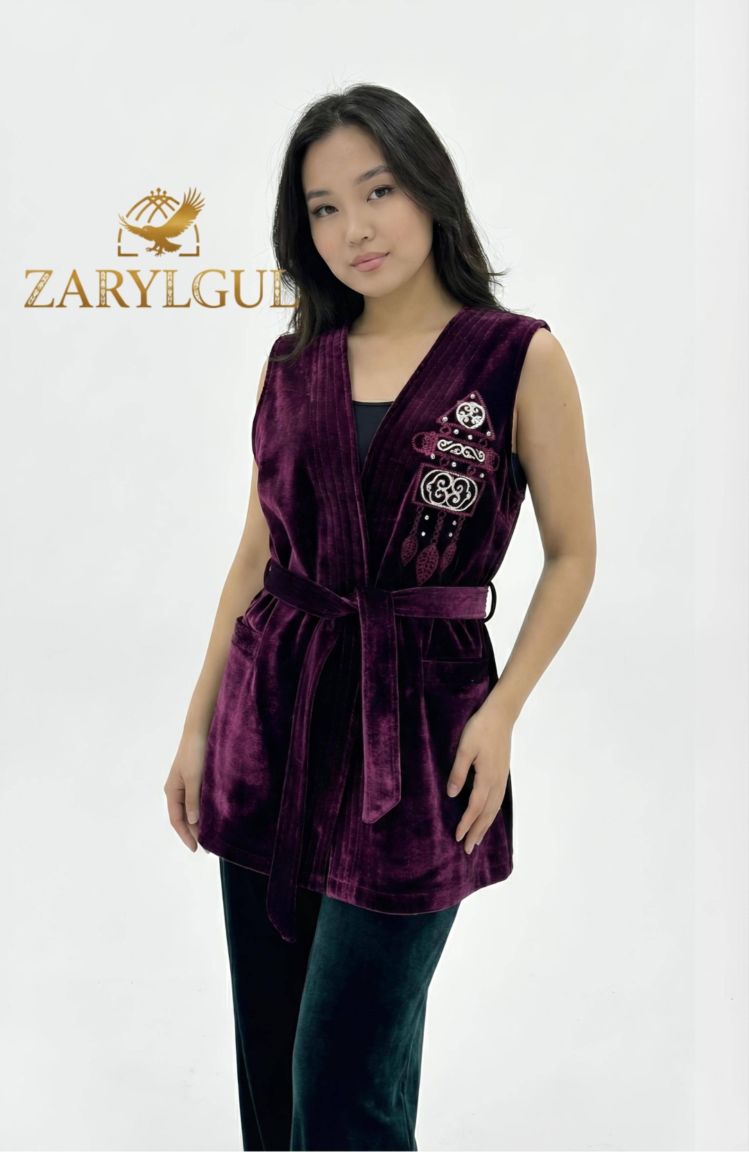 Национальный костюм ZARYLGUL бордовый