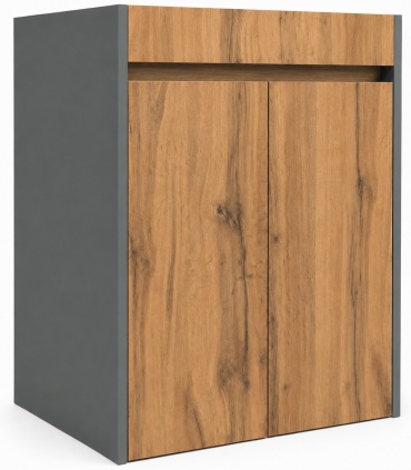 Тумба с раковиной ORBITA-4 Ma6002DFDerIzum, 60x82x47 см, коричневый, серый