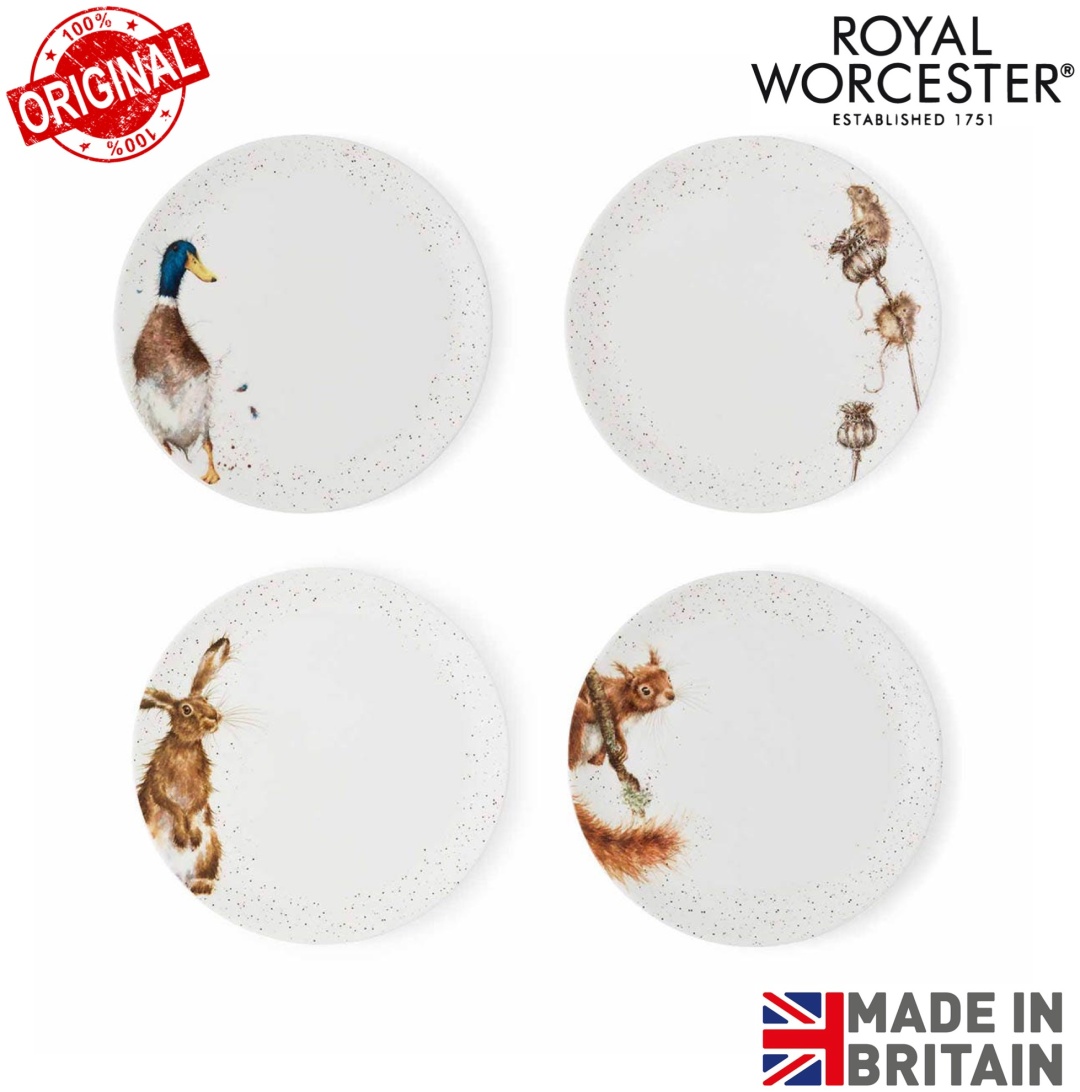 Набор тарелок ROYAL WORCESTER 26 см, 4 шт, костяной фарфор