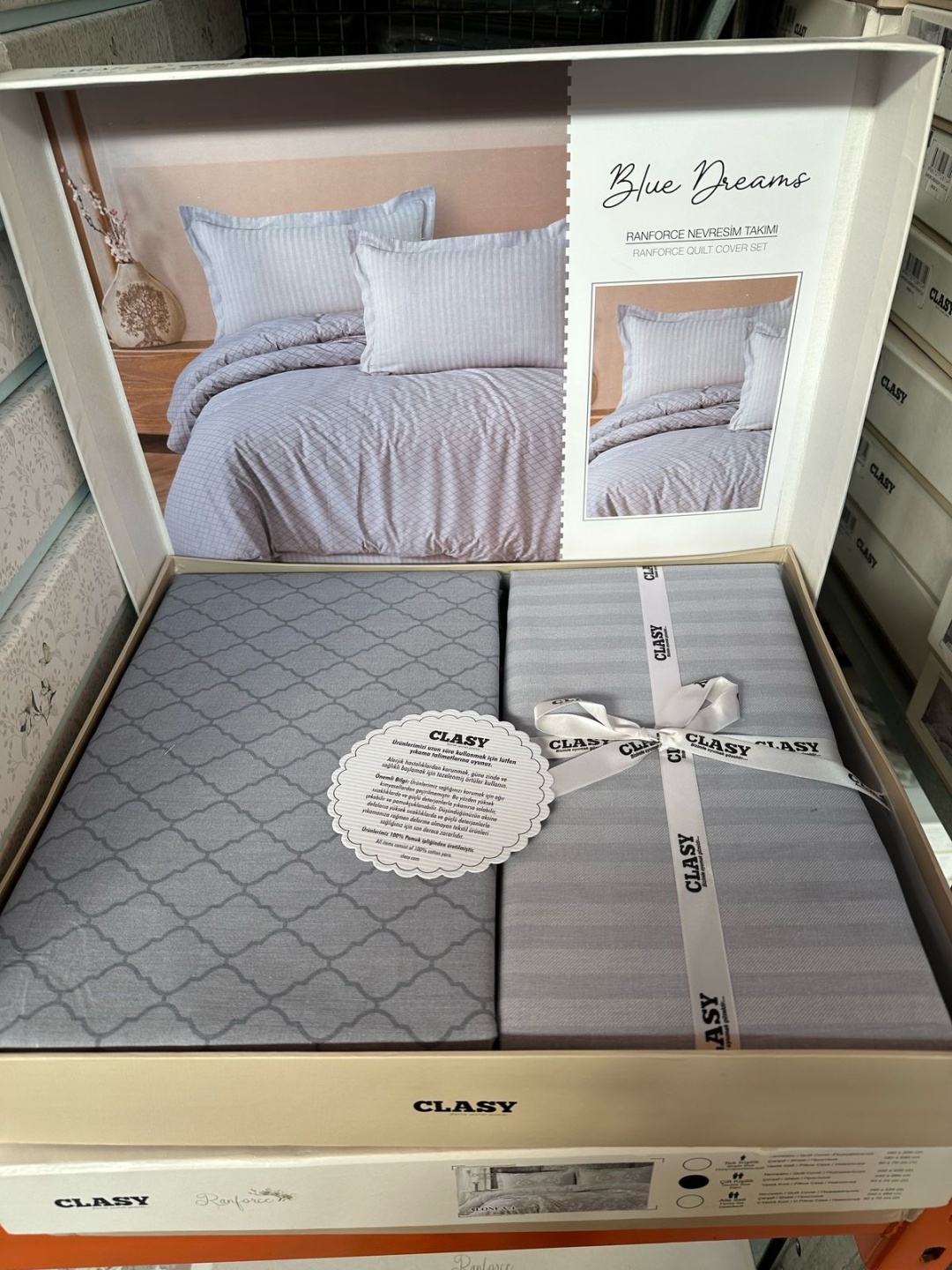 Комплект CLASY Blue dreams 2-спальный хлопок, ранфорс, 2 наволочки: 50x70 см