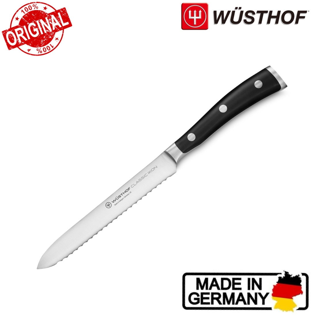 Для нарезки WUSTHOF Classic Ikon Serrated Utility 13 см, лезвие: углеродистая сталь 1 шт