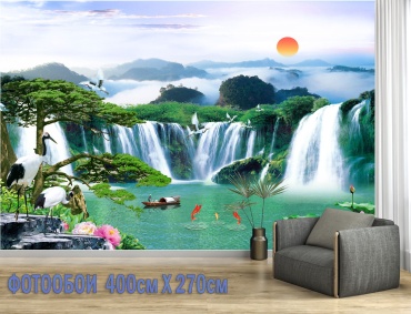 Room Art KZ фотообои природа с водопадом, основа флизелин (2.7x4 м)