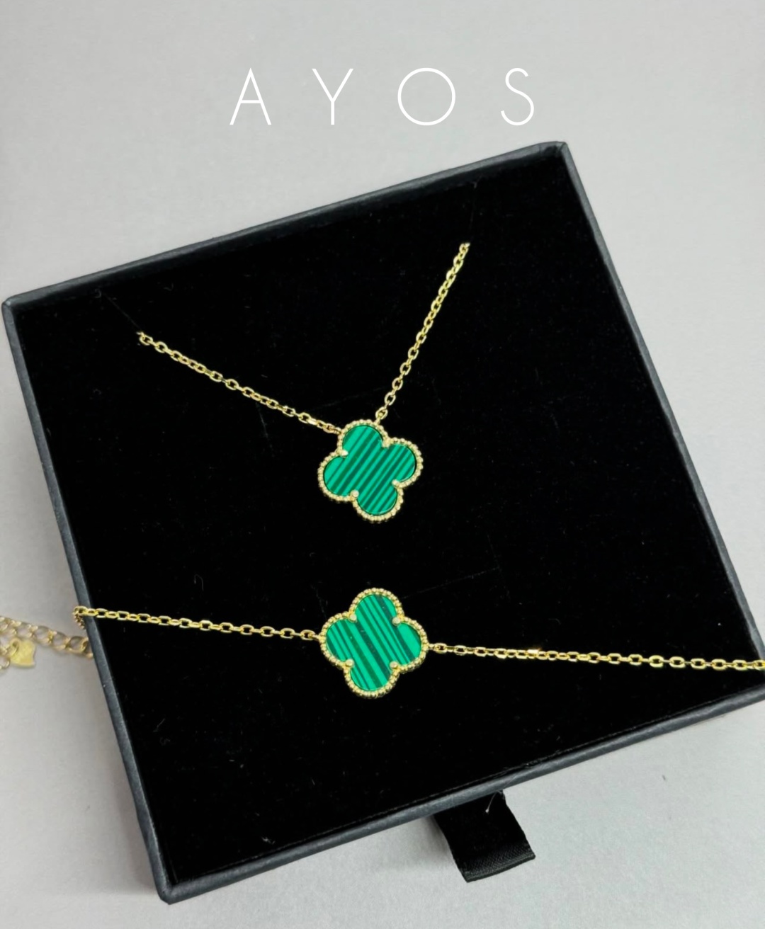 AYOS VC Silver sterling 925 ORIGINAL вес 4.9 г серебро, золото, малахит