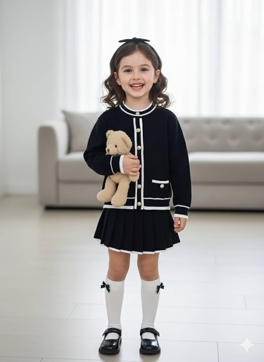 Кардиган New fashion черный, белый