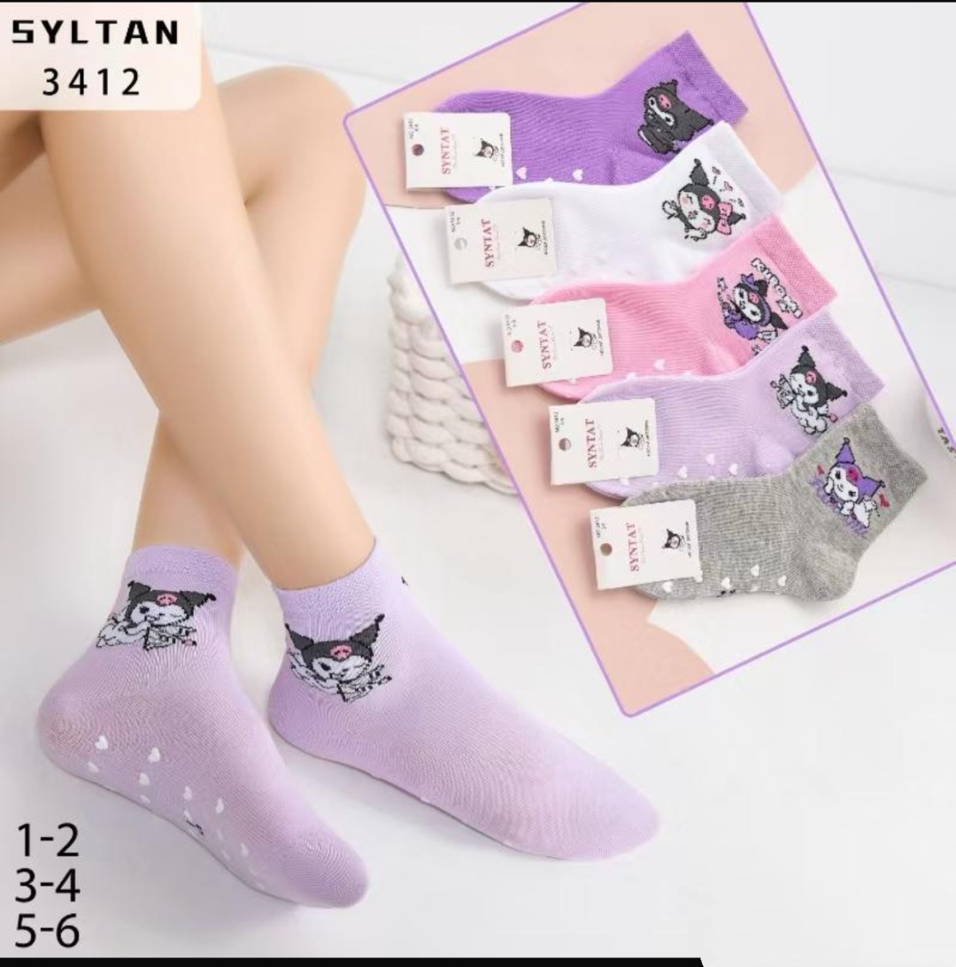 Носки SULTAN Kuromi 3-4лет 5 пар серый, белый, розовый 18-20