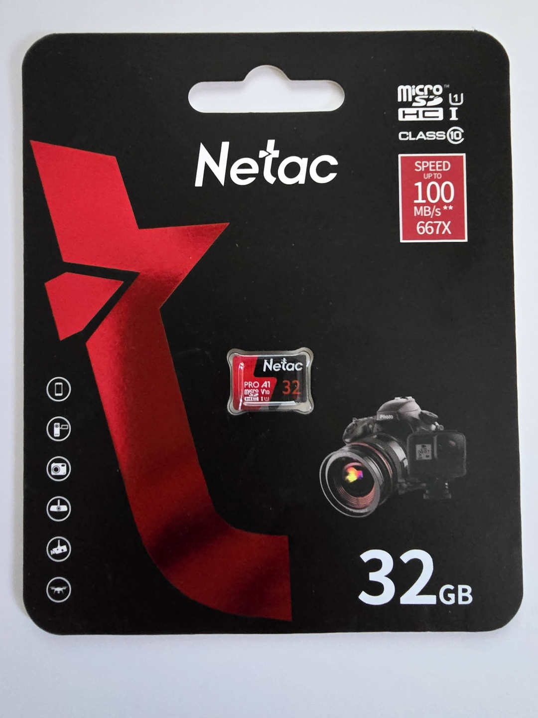 Карта памяти Netac microSDHC NT02P500PRO-032G-S 32 Гб