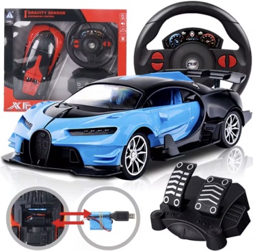 Машинка с педалями на радиоуправлении Bugatti