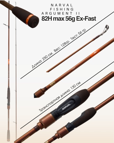 Narval Fishing Argument ll 82H max 56 g Ex-Fast спиннинговое 2.5 м