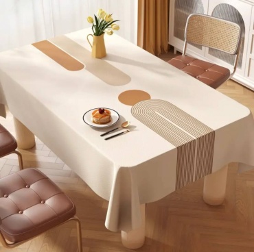 Скатерть DANL 140x90 см, ПВХ, полиэстер, 1 шт