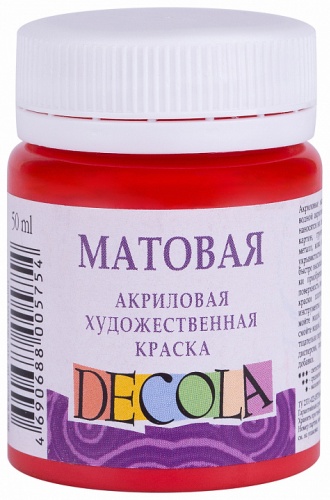 Акриловые Decola Матовая 143283331 Красный 1 шт 50 мл