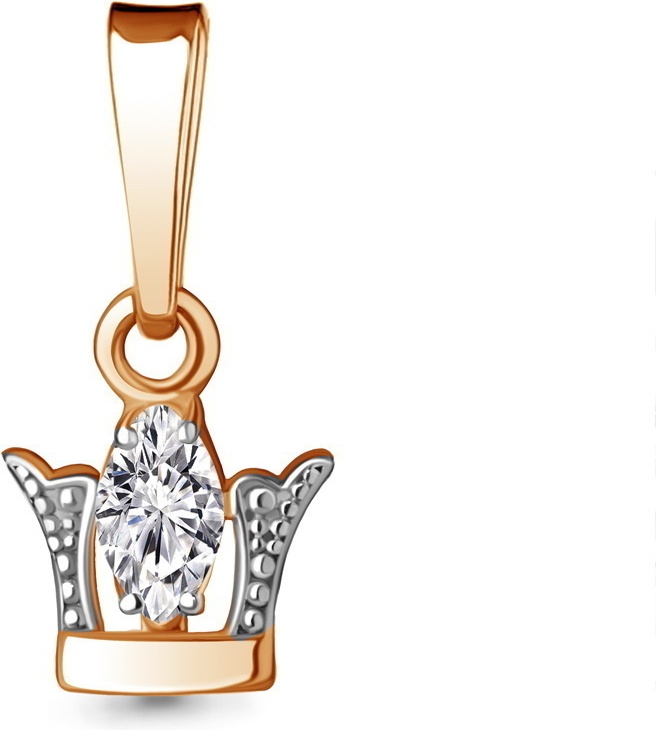 Подвеска AQUAMARINE 387469E вес 0.48 г серебро, фианит