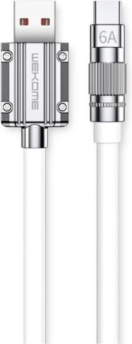 Кабель WEKOME USB 2.0 (M), USB TypeC (M), 1.2 м, WDC-186a белый