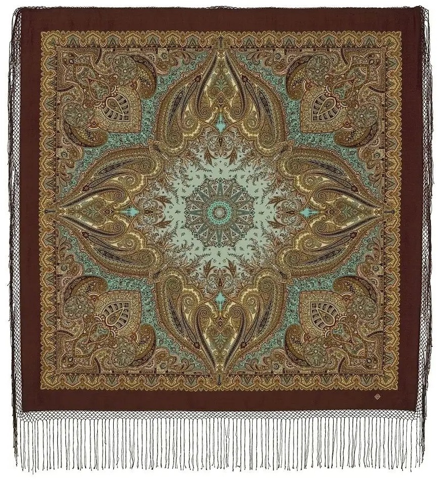 Косынка Павловопосадский платок шерсть 148 x 148 см