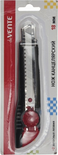 Канцелярский нож deVENTE 4090401 черный, красный