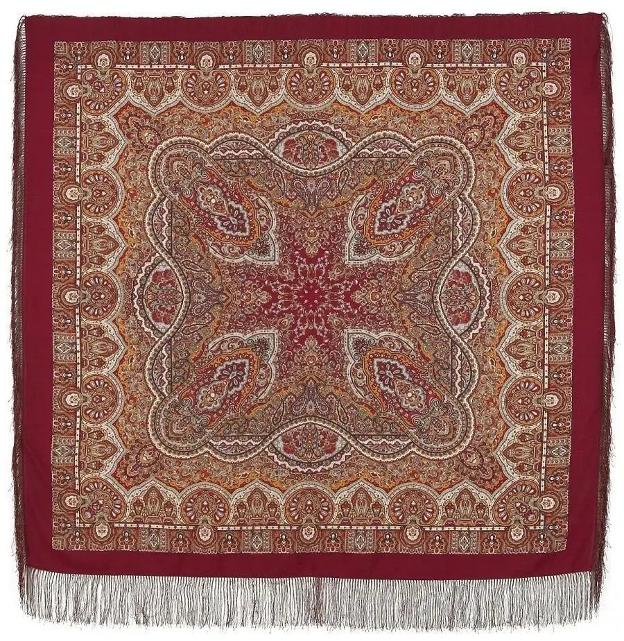 Платок Павловопосадский платок шерсть 146 x 146 см
