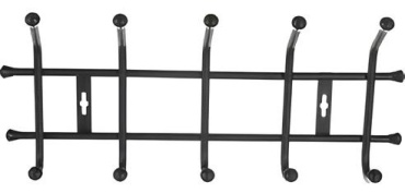 Вешалка настенная ВНТ5, металл, 21.5x8.5 см, черный