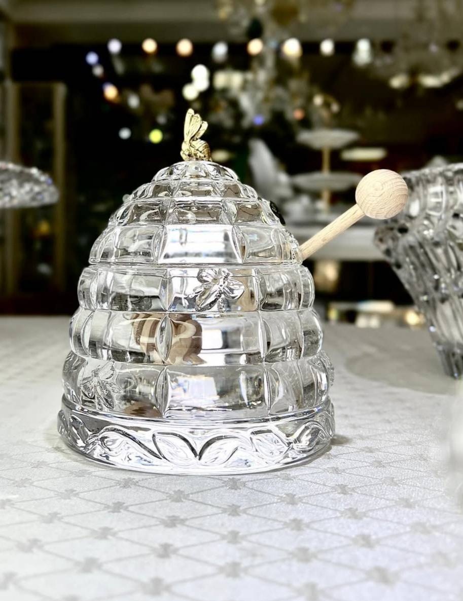 Bohemia Crystal банка Улей с пчелкой , хрусталь