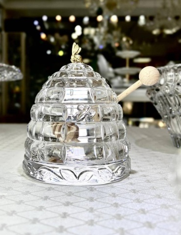 Bohemia Crystal банка Улей с пчелкой , хрусталь