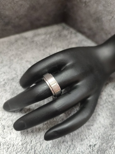 Кольцо Stainless Steel Кольцо размер 21 сталь, без вставок, серебристый