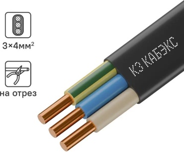 Кабэкс кабель ВВГ-Пнг(А)-LS 3x4, 30 м