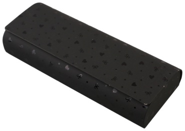 Жесткий футляр искусственная кожа, 15.5 x 6 см черный