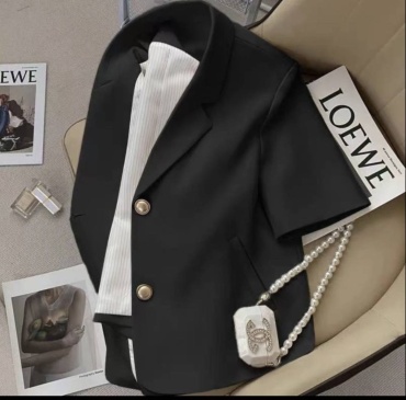 Пиджак прямой LOEWE однотонный черный
