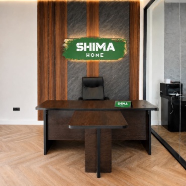 Комплект офисной мебели (стол, тумба) SHIMA HOME Shima Desk, темно-коричневый