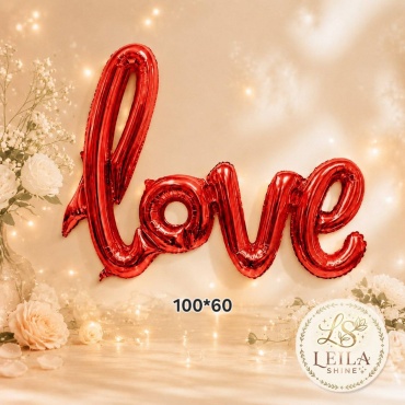 Набор воздушных шаров Leila Shine Love 1 шт, красный