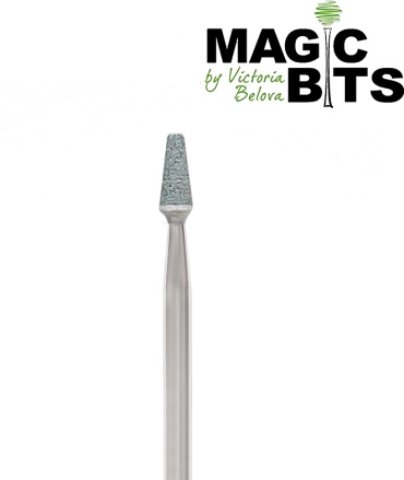 Насадка MAGIC BITS Малый "Премиум" Экстра мягкого абразива фреза конус насечка зеленая 1 шт