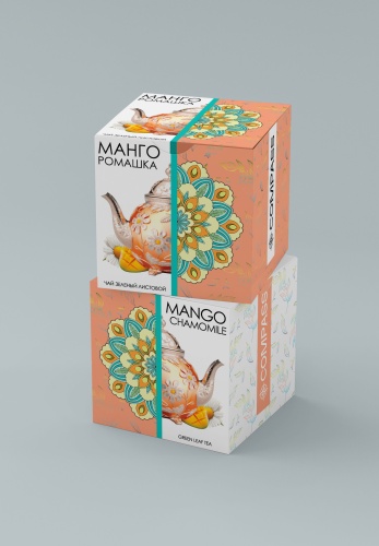 Чай Compass манго-ромашка зеленый листовой 180 г