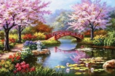 Картина по номерам Paint Сакура Цветущий сад 171 холст на подрамнике 40x50 см