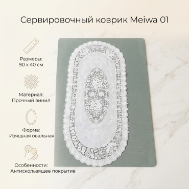 Сервировочный коврик Meiwa 90x40 см, винил, 1 шт