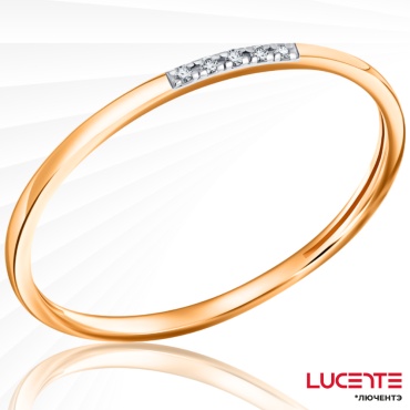 Lucente Бриллианты Якутии RIN-LU-585-024724-18 размер 18 вес 0.536 г золото, бриллиант