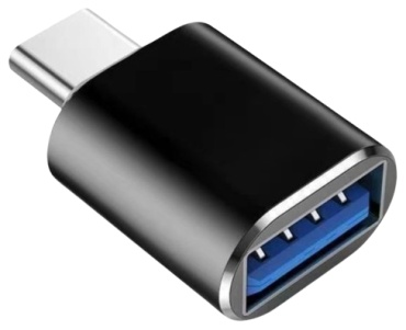 Переходник USB 2.0 (F), USB TypeC (M), 1 м, черный