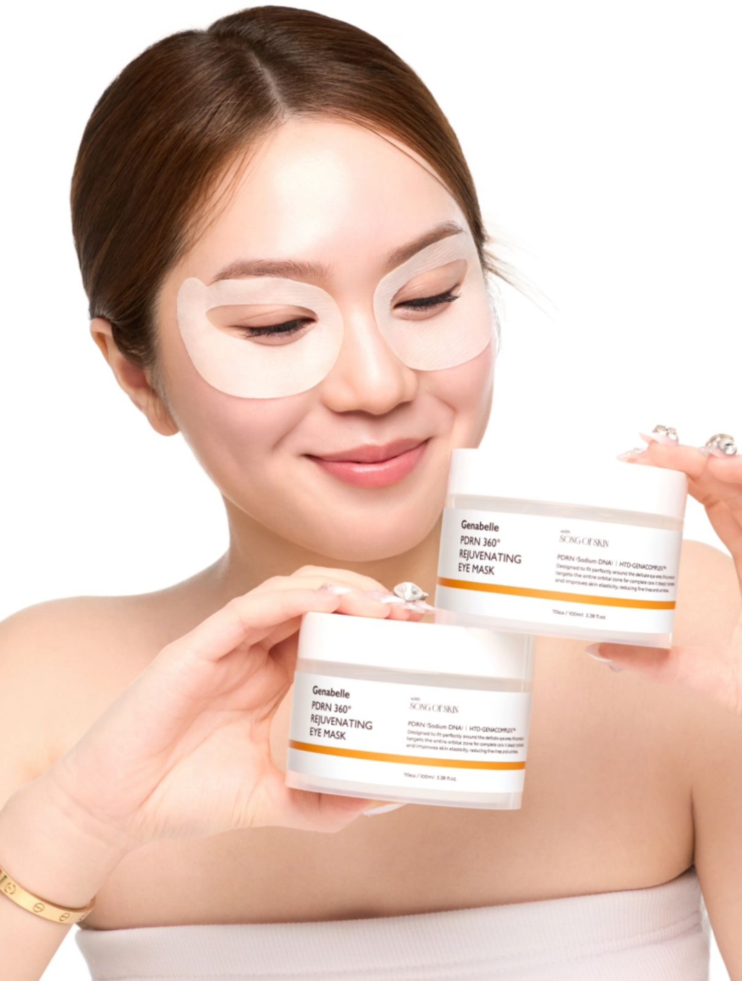 Патчи Genabelle тканевые PDRN 360 REJUVENATING EYE MASK восстанавливающие 70 шт