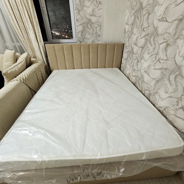 Room двуспальная, 160x200 см (с матрасом, без подъёмного механизма) бежевый