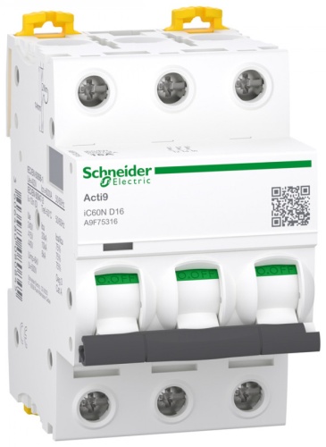 Schneider Electric автоматический выключатель 3P 16 A, 6 кА, 220 В