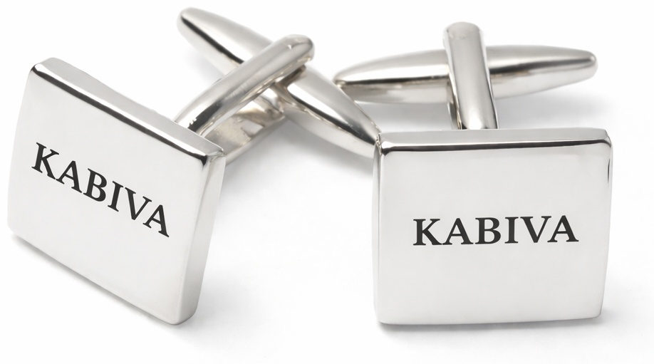 Запонки KABIVA def567 вес 5 серебро, без вставок