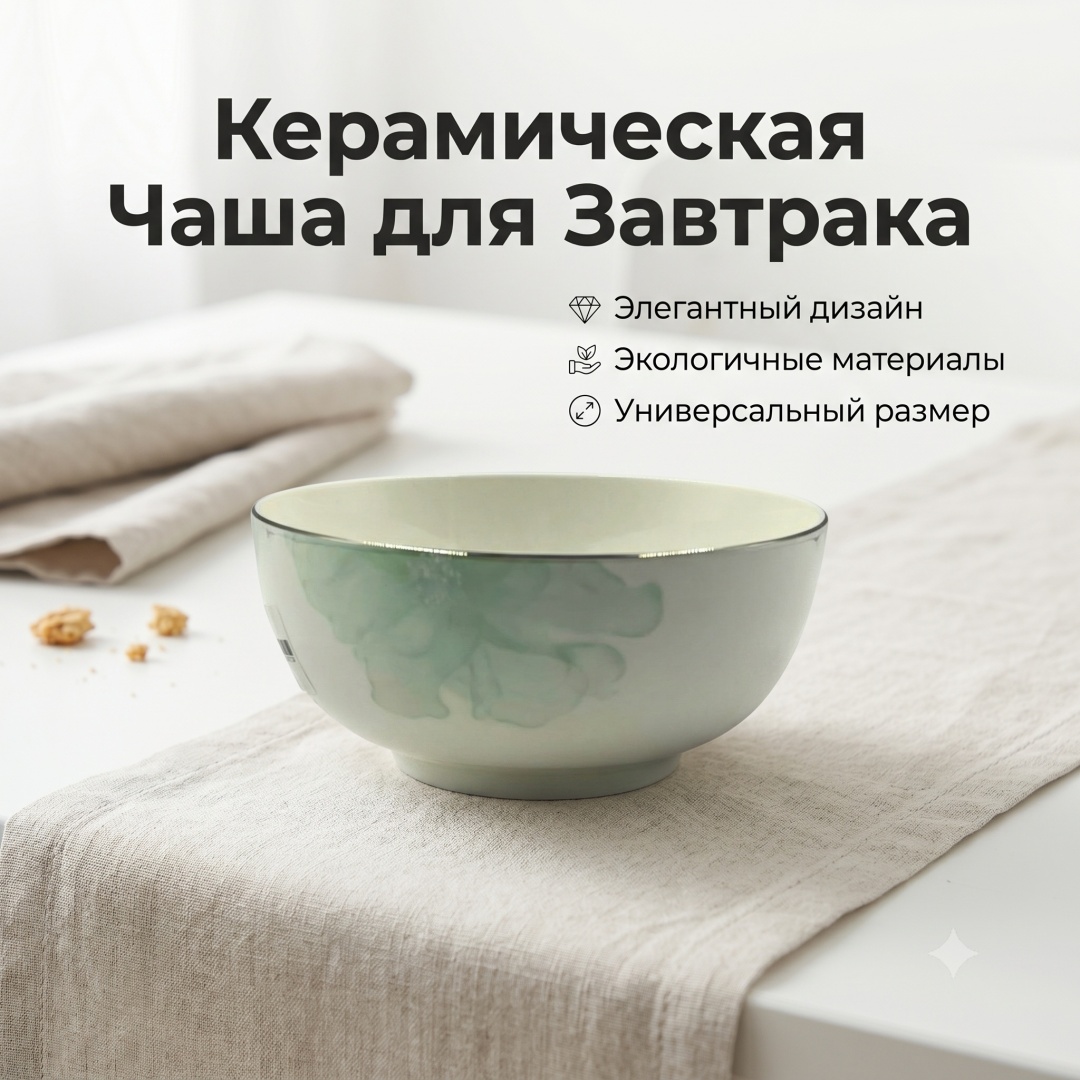 Суповая тарелка 15 см, 1 шт, керамика