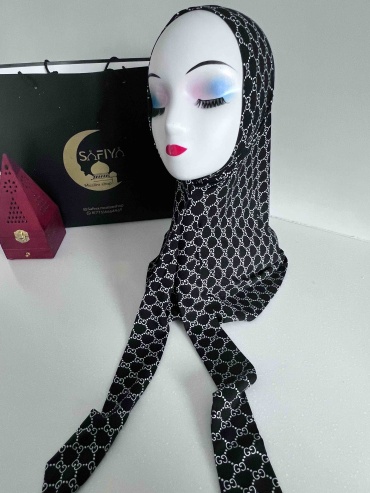 Балаклава Muslima style размер 46, 48, 50, черный, белый