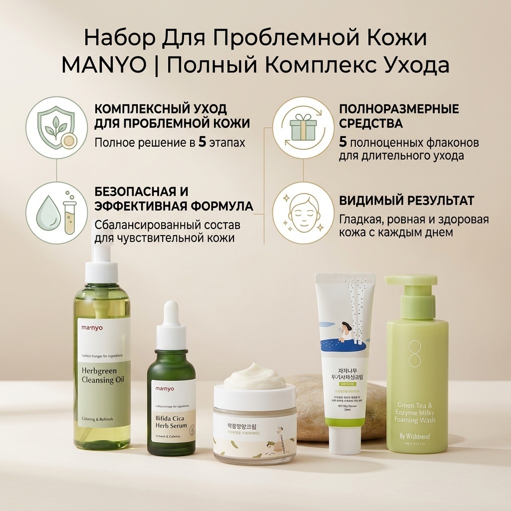 MANYO Для проблемной кожи набор по уходу за лицом для женщин