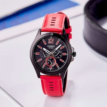 Кварцевые CASIO MTP-E350BL-1BVDF нержавеющая сталь