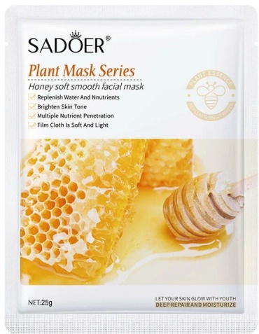Маска для лица SADOER тканевая Honey Smooth 1 шт