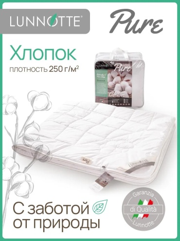 Одеяло перкаль 175x210 всесезонное