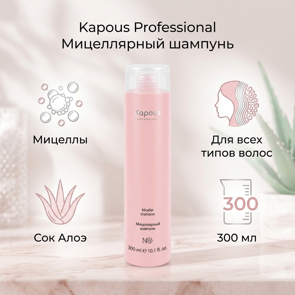 Kapous Professional Мицеллярный шампунь 300 мл